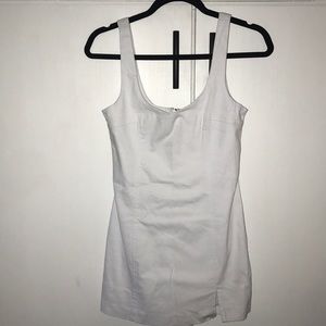 White denim material dress